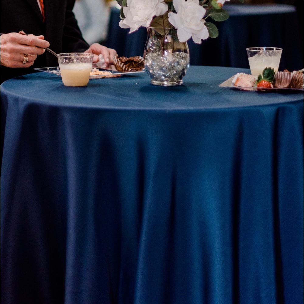 Navy Satin Tablecoths